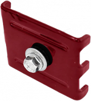 Крепление (скоба и саморез 5,5х32) RAL 3005 красное вино Крепление (скоба и саморез 5,5х32) RAL 3005 красное вино