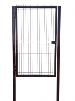 Калитка для забора Формика Эконом 2,03х1,0м 3d панель 3,5мм без замка RAL 8017 (шоколад) цинк