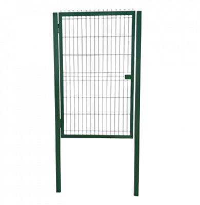 Калитка для забора Формика Эконом 1,03х1,0м 3d панель 3,5мм без замка RAL 6005 (зеленый) цинк