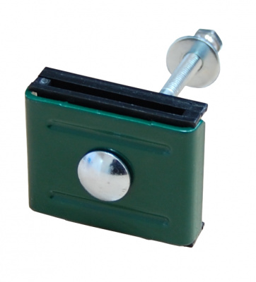 Крепление (скоба и болт) М6х110 RAL 6005 зеленый с шайбой и гайкой антивандальной гайкой