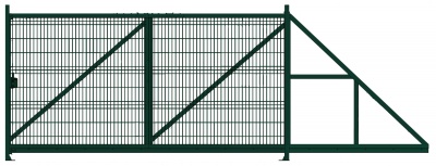Ворота откатные Profi Lock 2,03x5,0 RAL 6005